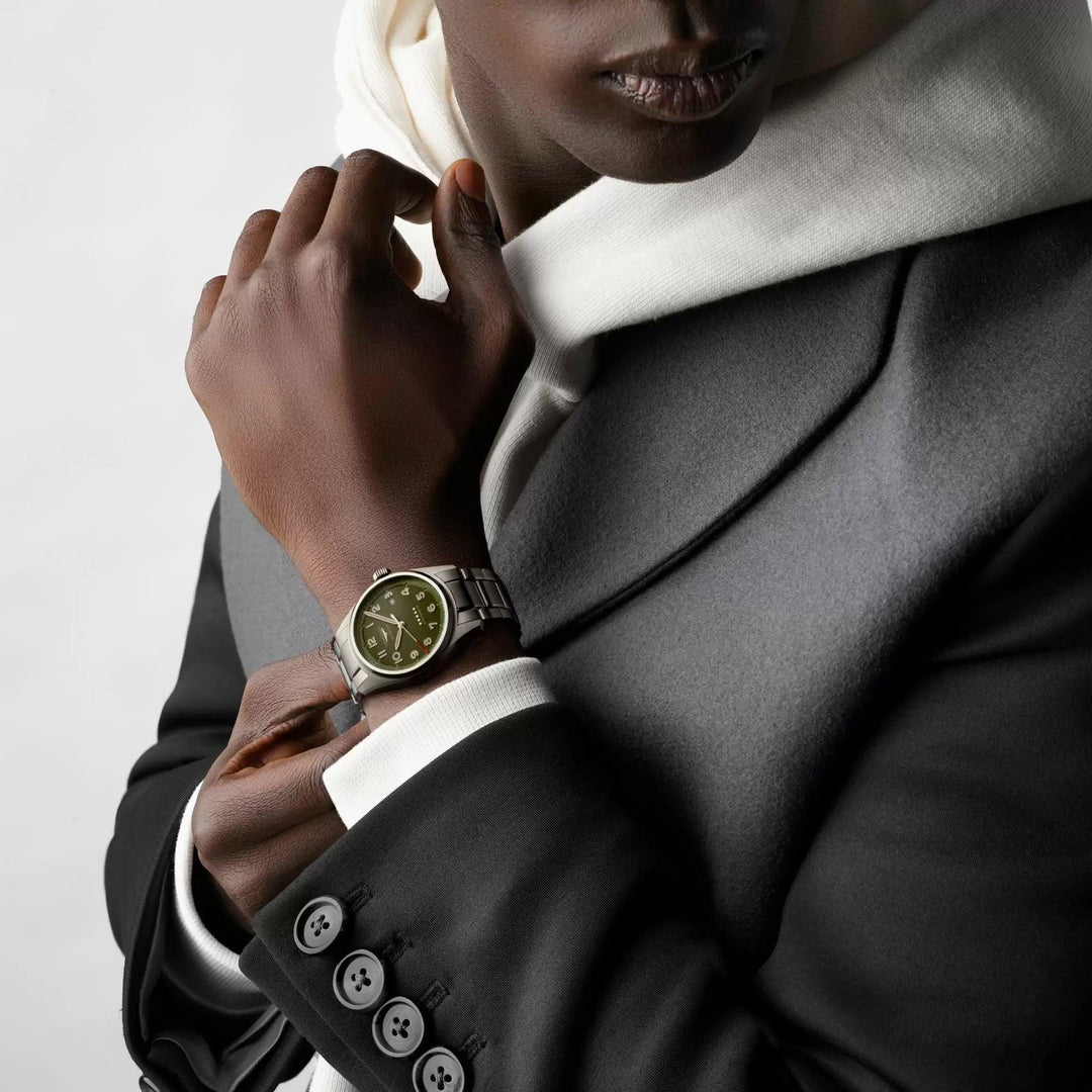 Longines orologio Spirit 42mm verde matt automatico acciaio L3.811.4.03.6 - Capodagli 1937