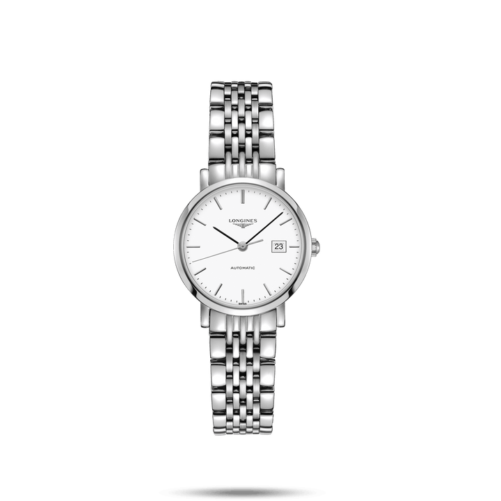 Longines orologio The Longines Elegant Collection 29mm bianco mat automatico acciaio L4.310.4.12.6 - Gioielleria Capodagli