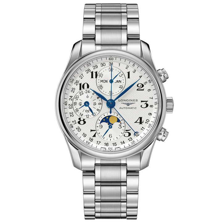 Longines orologio The Longines Master Collection 40mm argento acciaio uomo cronografo automatico L2.673.4.78.6 - Gioielleria Capodagli