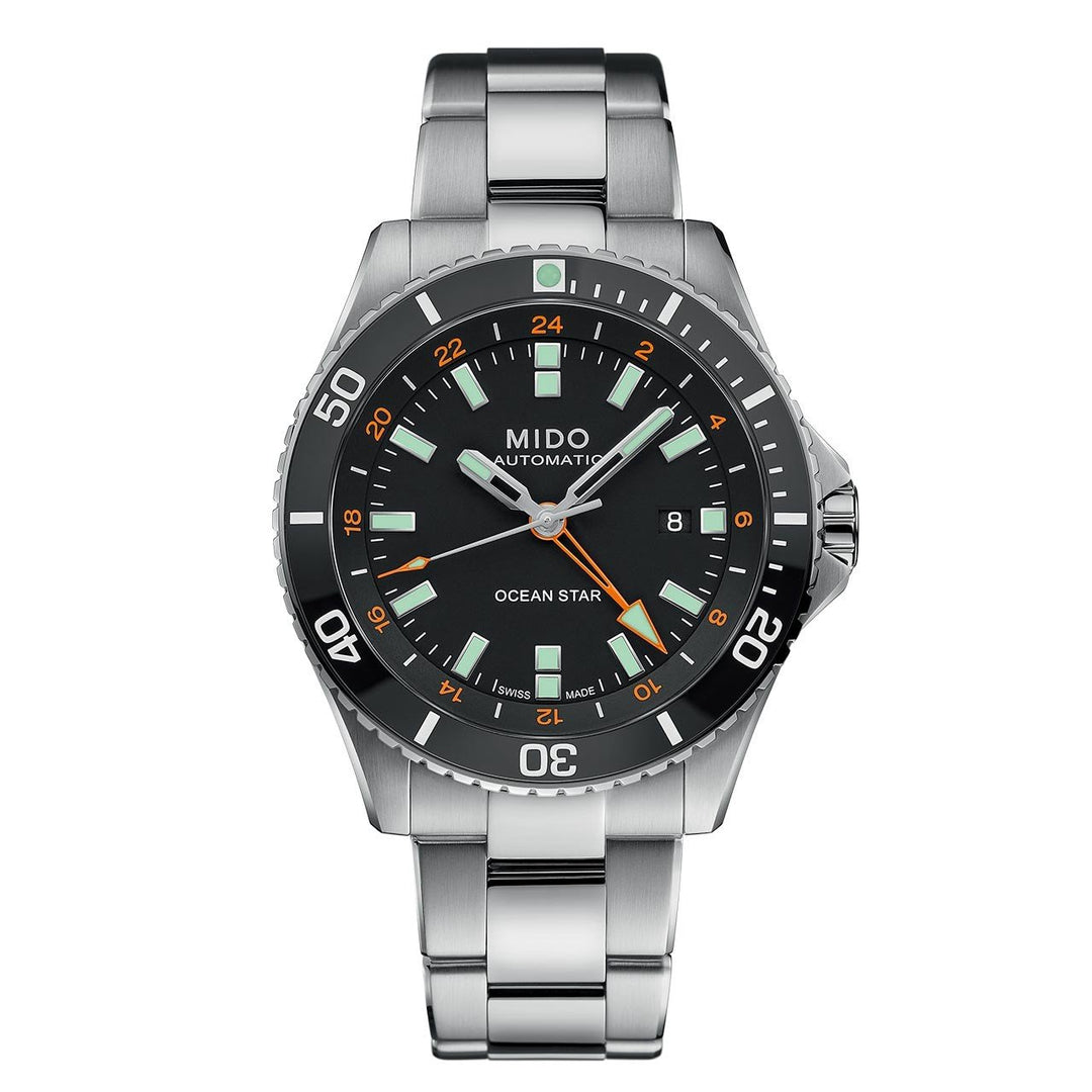 Mido orologio Ocean Star Captain GMT 44mm nero automatico acciaio M026.629.11.051.01 - Gioielleria Capodagli