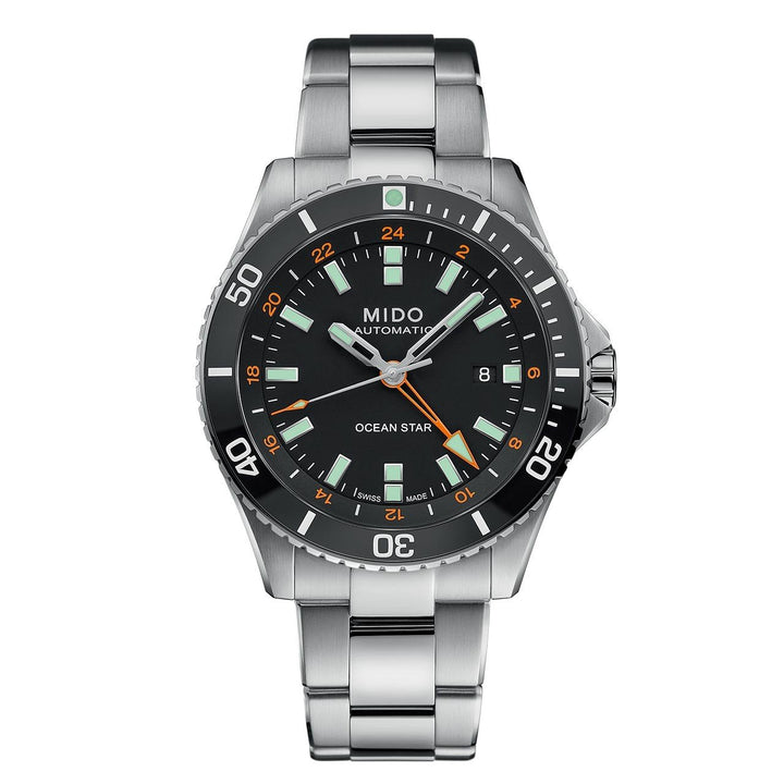 Mido orologio Ocean Star Captain GMT 44mm nero automatico acciaio M026.629.11.051.01 - Gioielleria Capodagli