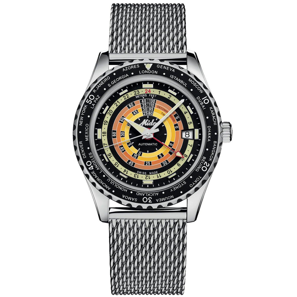 Mido orologio Ocean Star Decompression Worldtimer Special Edition 40mm nero automatico acciaio M026.829.17.051.00 - Capodagli 1937