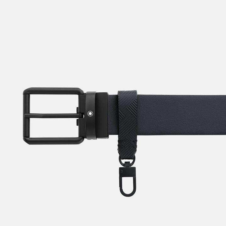 Montblanc cintura 35mm fibbia PVD nero pelle reversibile nero extreme 3.0/nero liscio 131183 - Capodagli 1937