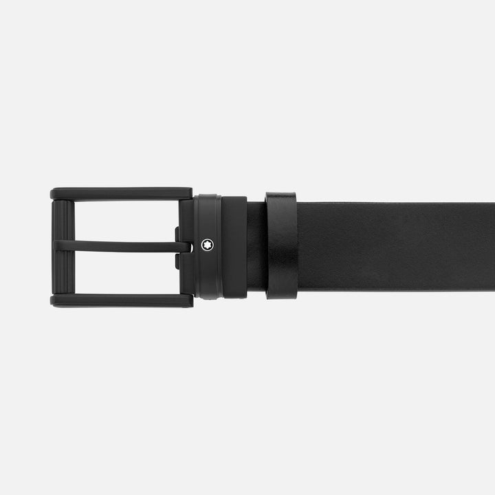 Montblanc cintura 35mm fibbia PVD nero pelle reversibile nero/blu 131188 - Capodagli 1937