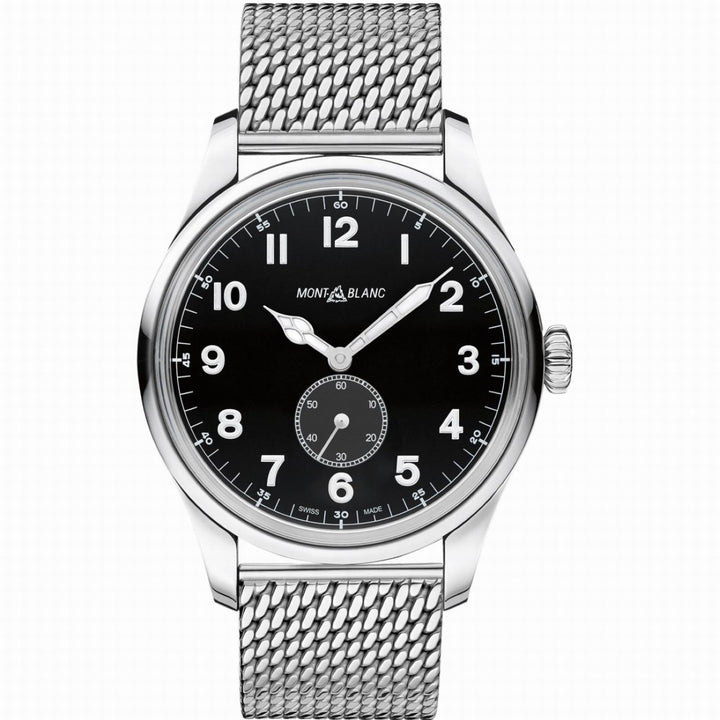 Montblanc orologio 1858 Automatic Small Second 44mm nero automatico acciaio 115074 - Gioielleria Capodagli