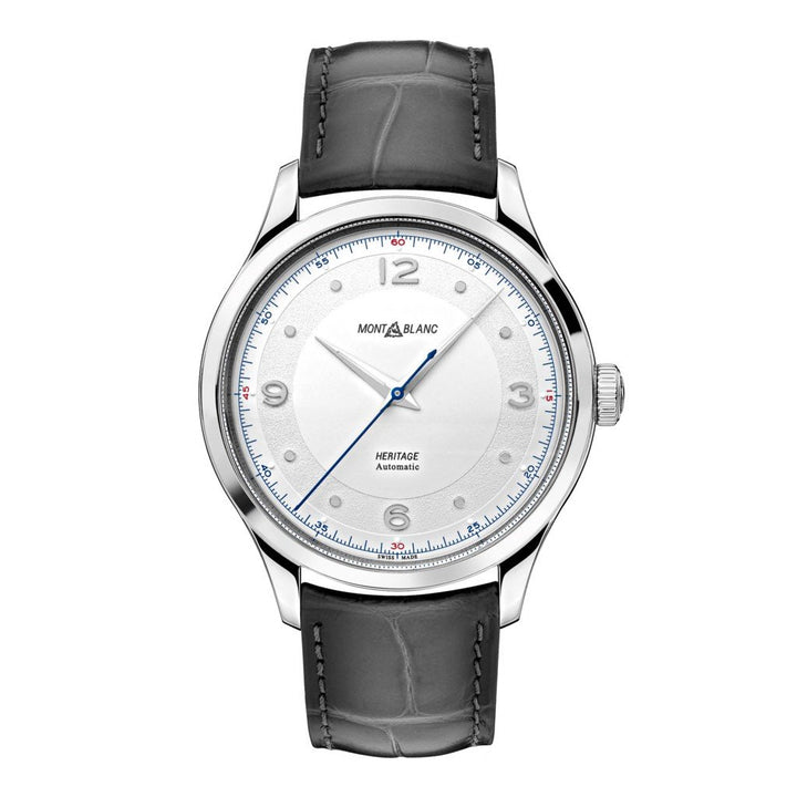 Montblanc orologio uomo Heritage Automatic 40mm alligatore grigio 119943 - Gioielleria Capodagli