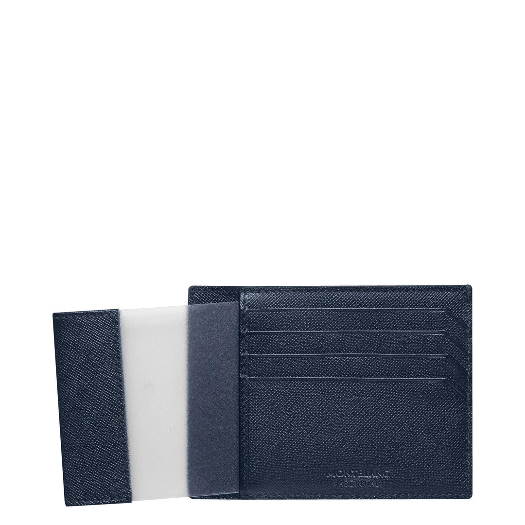 Montblanc porta carte di credito tascabile 4 scomparti con portadocumento Montblanc Sartorial blu 128594 - Capodagli 1937