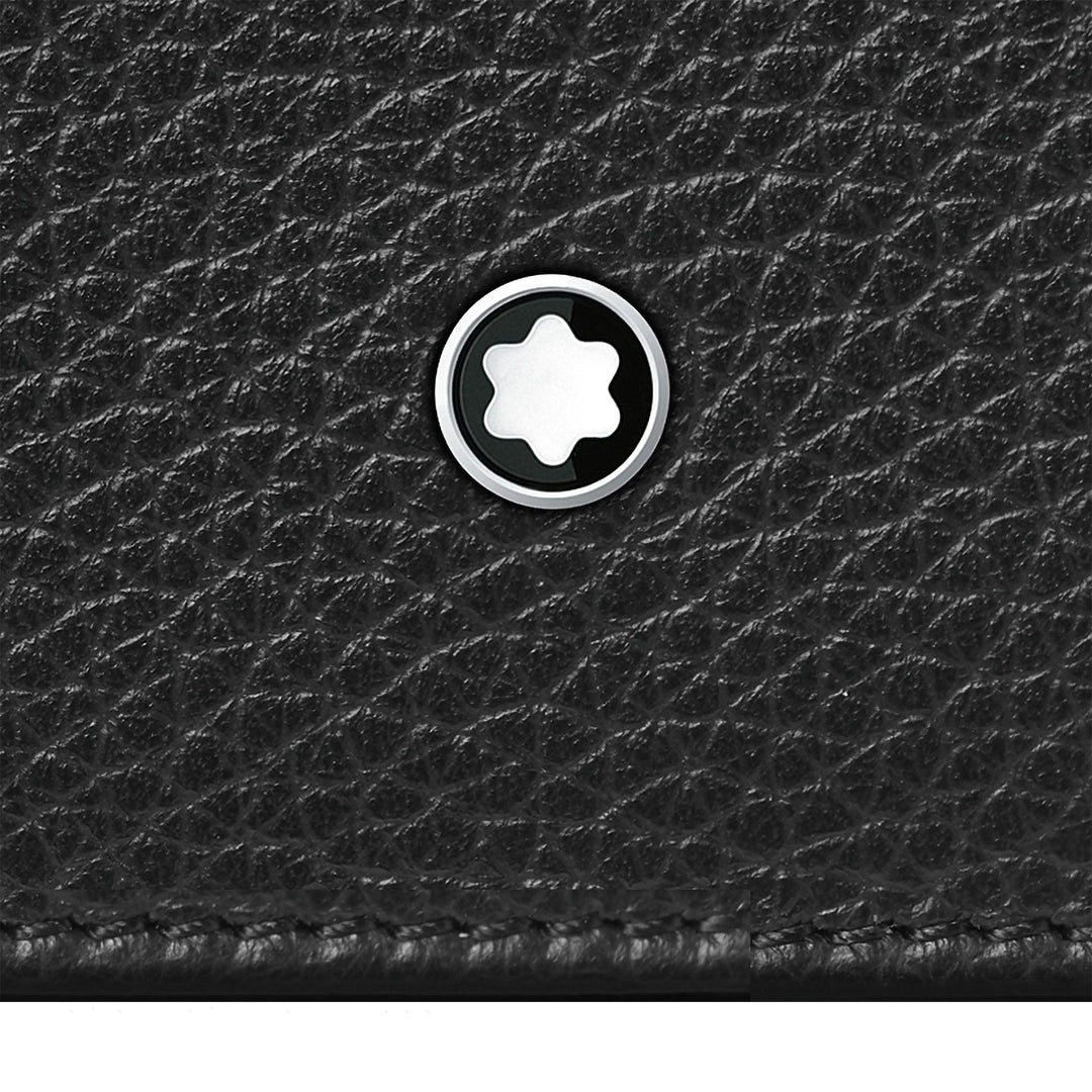 Montblanc portafoglio a 6 scomparti Meisterstück Soft Grain nero 126250 - Gioielleria Capodagli