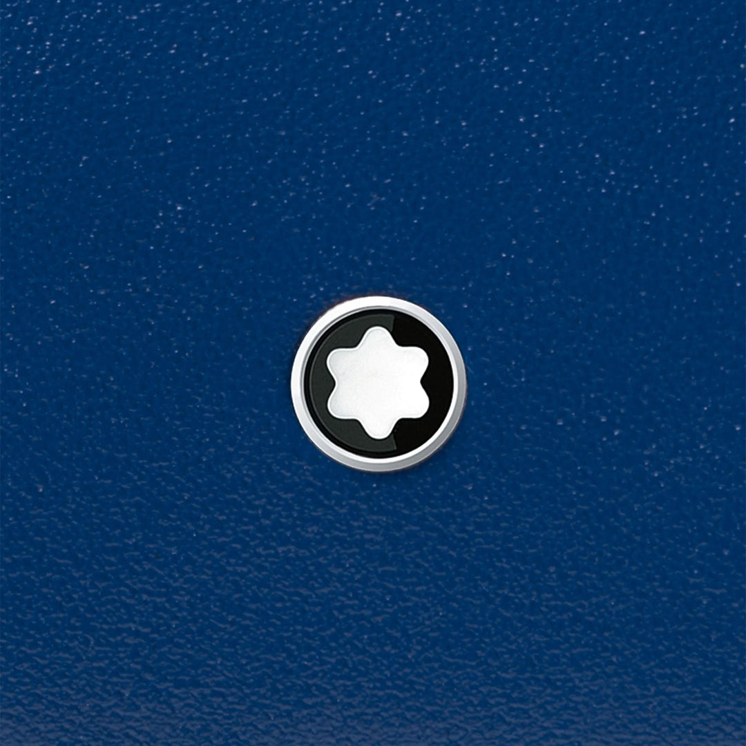 Montblanc portafoglio compatto 6 scomparti Meisterstück nero/blu 129678 - Capodagli 1937