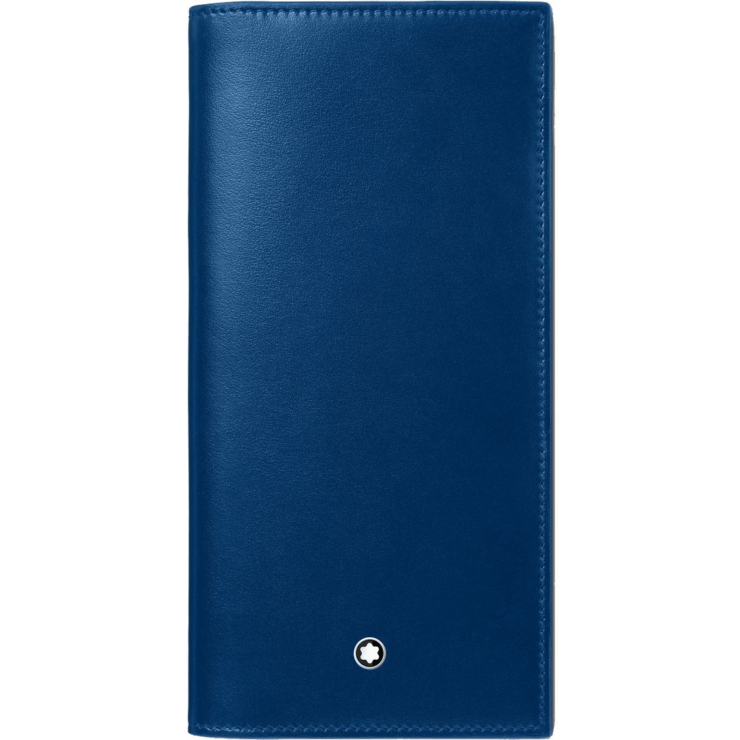 Montblanc portafoglio lungo 15 scomparti Meisterstück nero/blu 129681 - Capodagli 1937