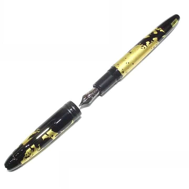 Montblanc stilografica Meisterstück Solitaire Calligraphy foglia d&