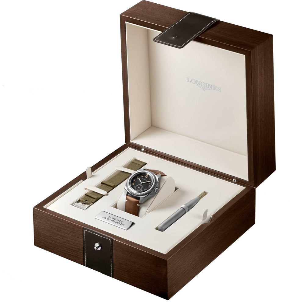 Orologio Longines Pilot Majetek Box Edition 43mm nero automatico acciaio L2.838.4.53.9 - Capodagli 1937