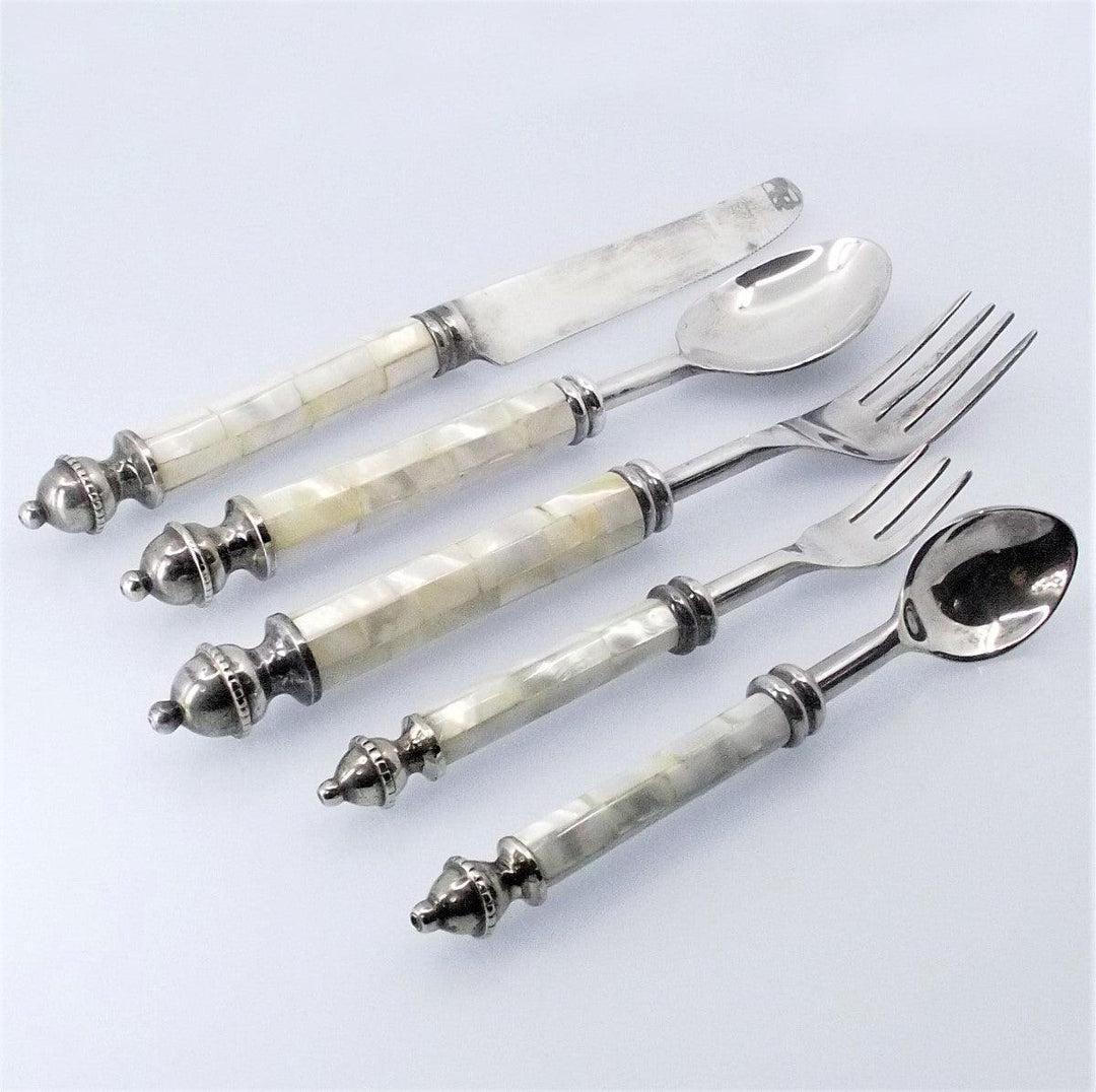 Set posate vintage manico in madreperla Sheffield antico A-S1680 - Gioielleria Capodagli