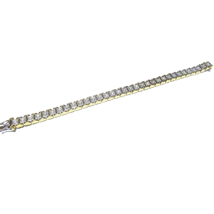 Sidalo bracciale tennis oro bianco e giallo 18kt 45,3g diamanti 4,17ct colore G purezza VS1 0004BR - Gioielleria Capodagli