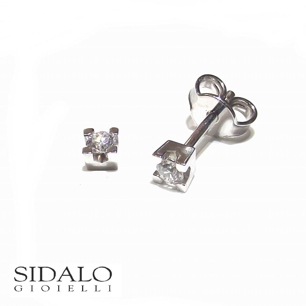 Sidalo orecchini punto luce oro 18kt diamanti 0,04ct colore G purezza VS M43-004 - Capodagli 1937