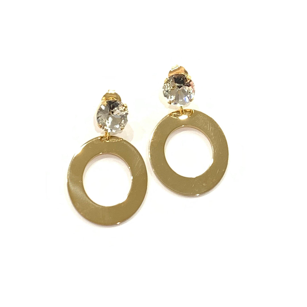 Sovrani orecchini Fashion Mood ottone finitura oro 24kt zircone J4889 - Capodagli 1937