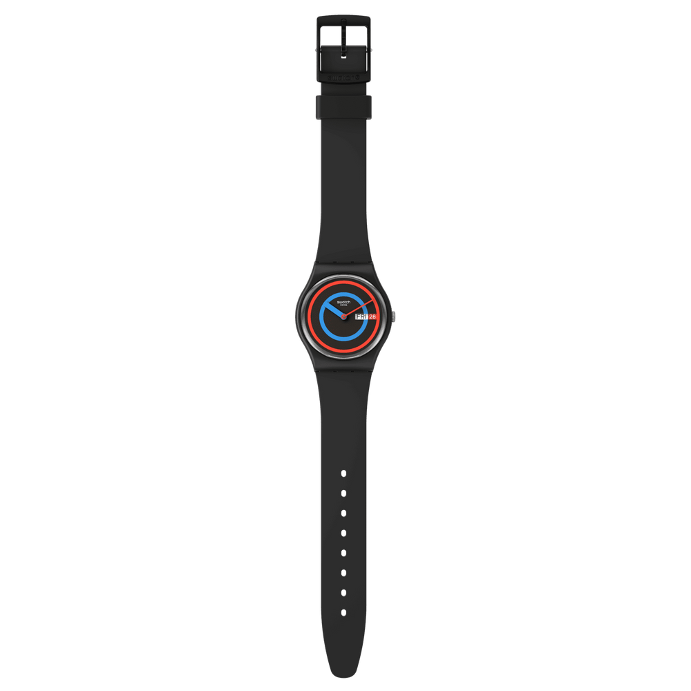 Swatch orologio CIRCLING BLACK Originals Gent Biosourced 34mm SO28B706 - Capodagli 1937