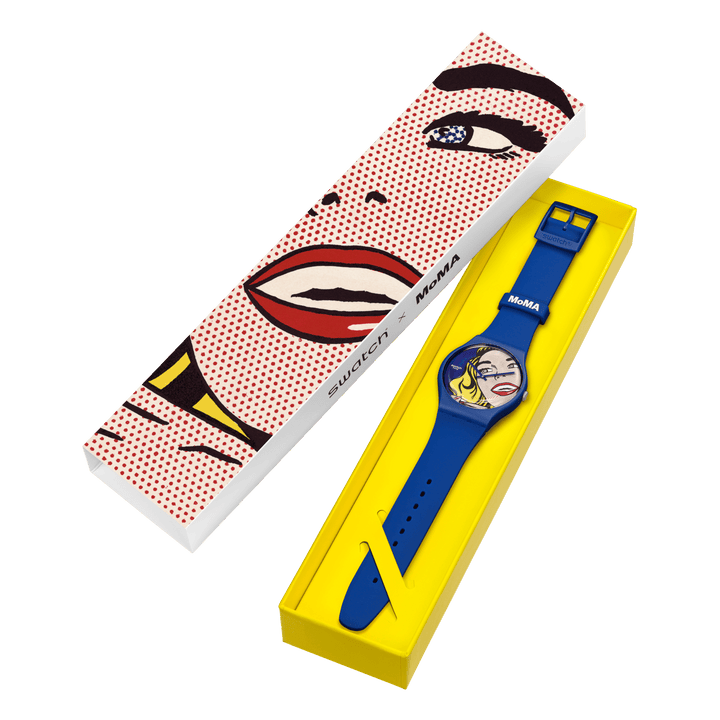 Swatch orologio Girl di Roy Lichtenstein Special Edition Moma Originals New Gent 41mm SUOZ352 - Capodagli 1937