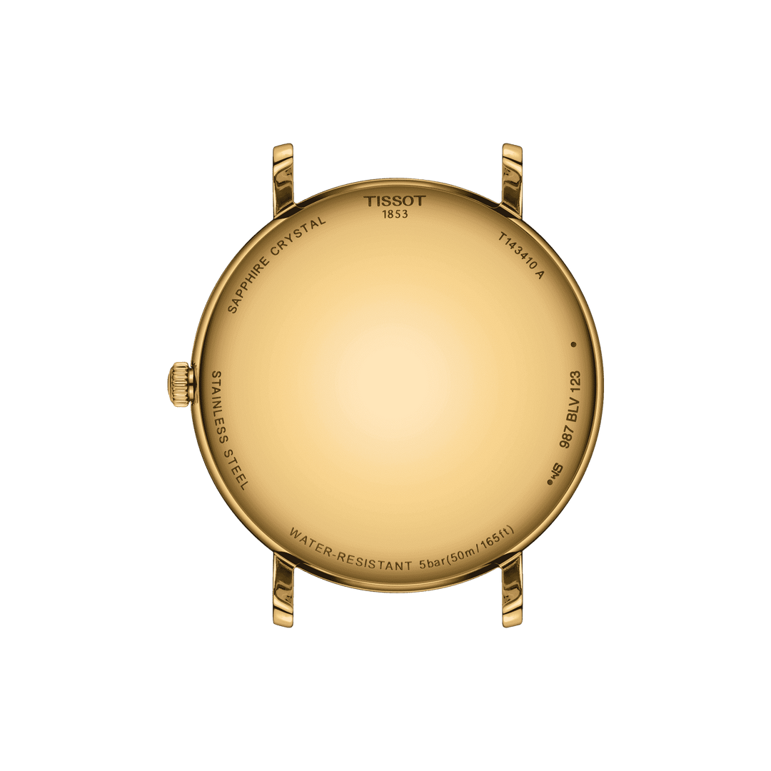 Tissot orologio Everytime Gent 40mm champagne quarzo acciaio finitura PVD oro giallo T143.410.33.021.00 - Capodagli 1937
