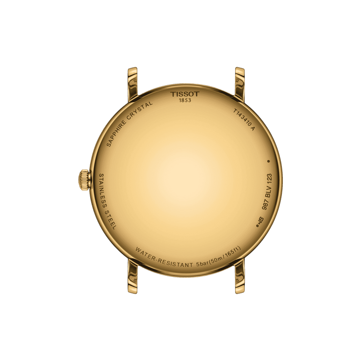 Tissot orologio Everytime Gent 40mm champagne quarzo acciaio finitura PVD oro giallo T143.410.33.021.00 - Capodagli 1937