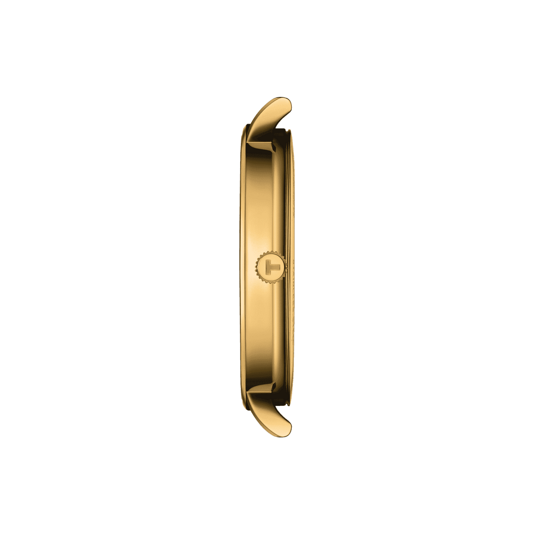 Tissot orologio Everytime Gent 40mm champagne quarzo acciaio finitura PVD oro giallo T143.410.33.021.00 - Capodagli 1937
