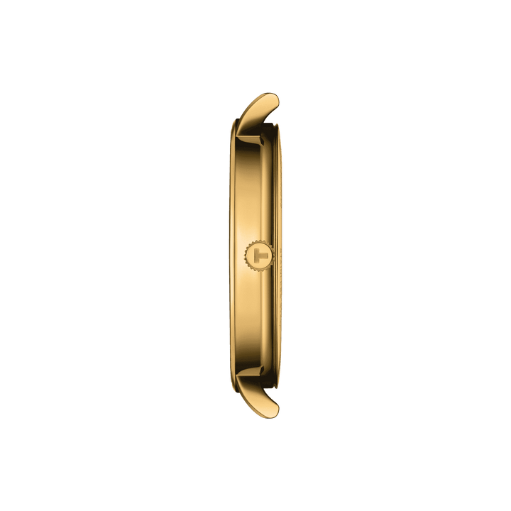 Tissot orologio Everytime Gent 40mm champagne quarzo acciaio finitura PVD oro giallo T143.410.33.021.00 - Capodagli 1937