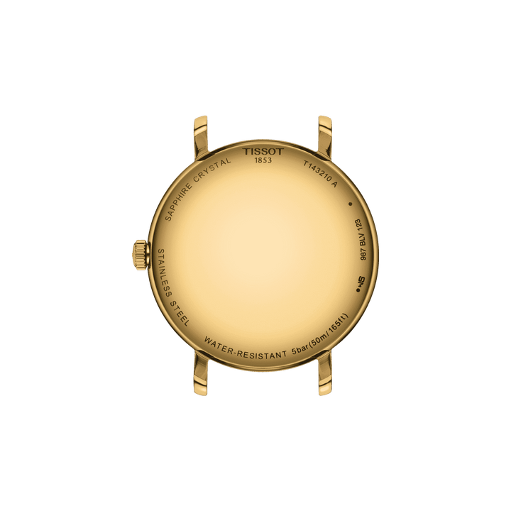 Tissot orologio Everytime Small 30mm champagne quarzo acciaio finitura PVD oro giallo T143.210.33.021.00 - Capodagli 1937