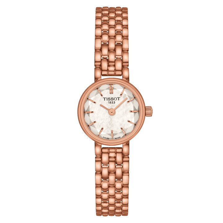 Tissot orologio Lovely Round 19,5mm madreperla quarzo acciaio finitura PVD oro rosa T140.009.33.111.00 - Capodagli 1937