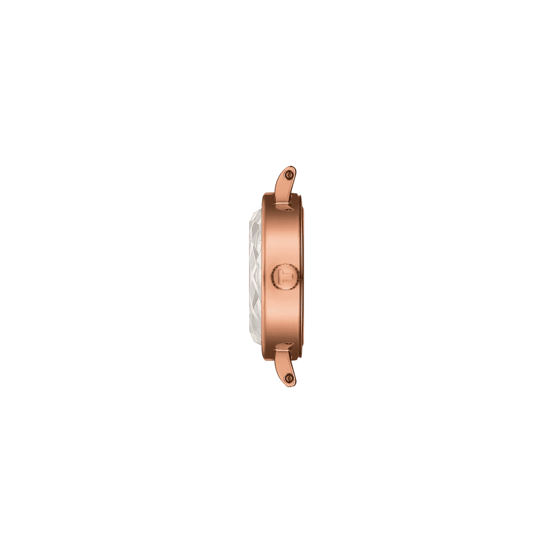 Tissot orologio Lovely Round 19,5mm madreperla quarzo acciaio finitura PVD oro rosa T140.009.33.111.00 - Capodagli 1937