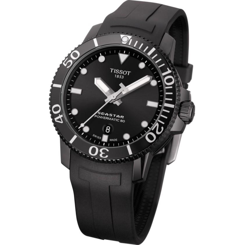 Tissot orologio Seastar 1000 Powermatic 80 automatico acciaio nero T120.407.37.051.00 - Gioielleria Capodagli