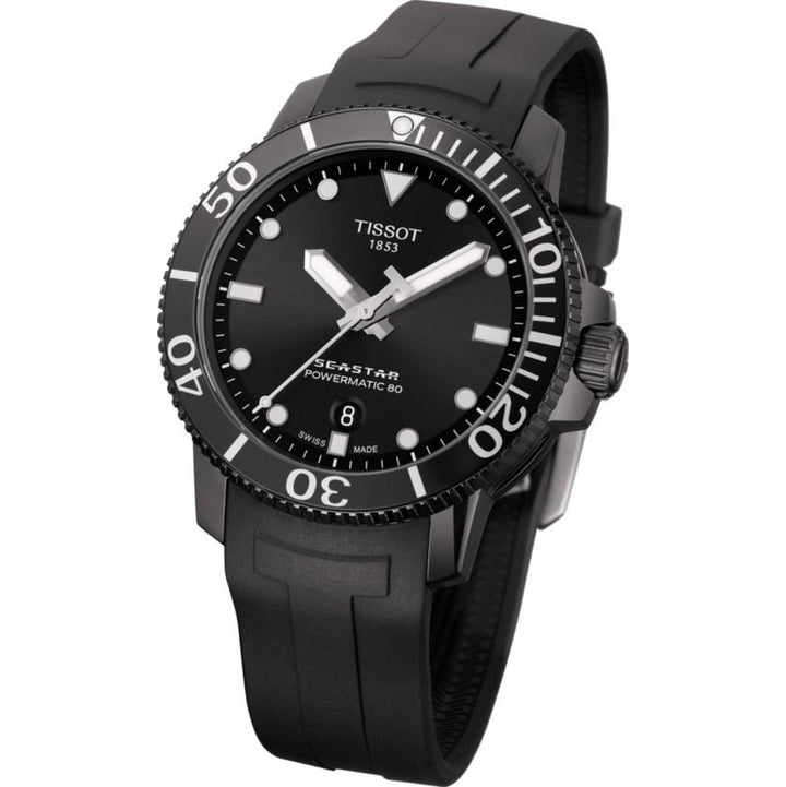 Tissot orologio Seastar 1000 Powermatic 80 automatico acciaio nero T120.407.37.051.00 - Gioielleria Capodagli