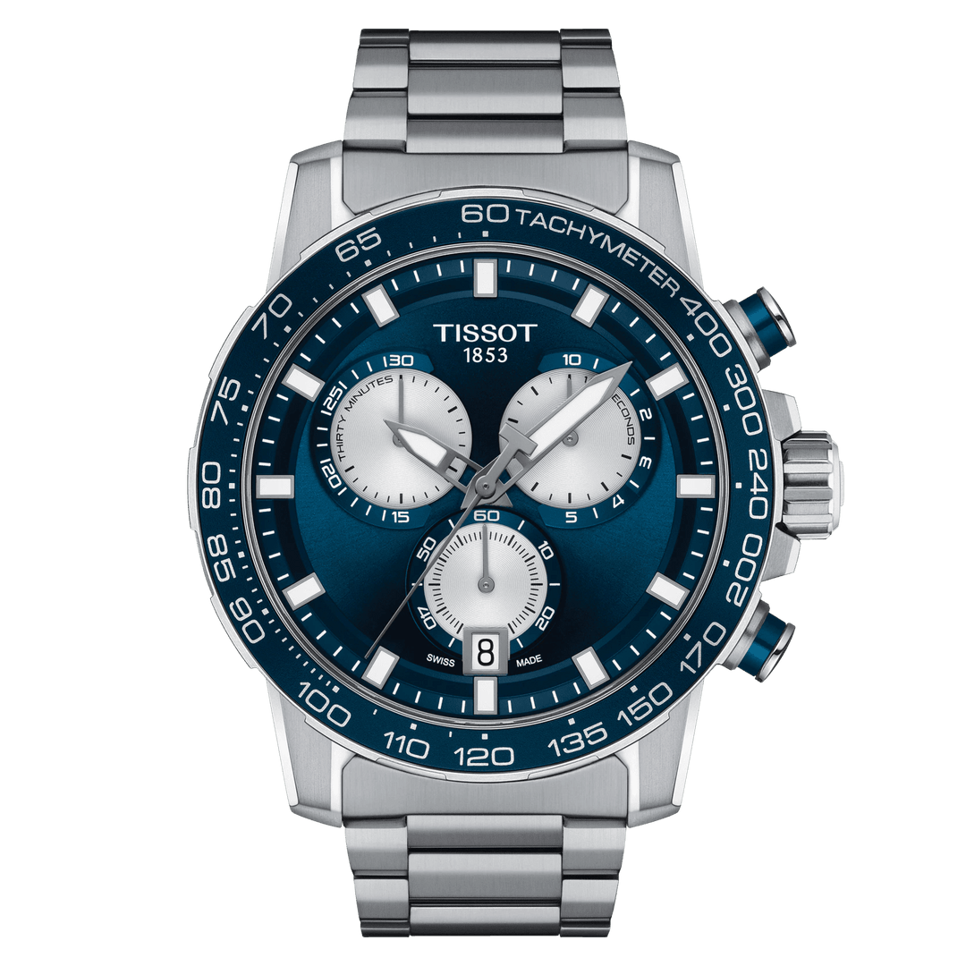 Tissot orologio Supersport Chrono 45,5mm blu quarzo acciaio T125.617.11.041.00 - Capodagli 1937