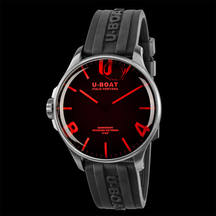 U-BOAT orologio DARKMOON 44mm RED SS quarzo acciaio 8465/A - Capodagli 1937
