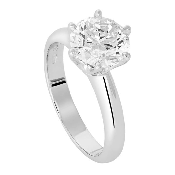 World Diamond Group anello solitario 6 castoni Corona oro bianco 18kt diamante 0,40ct AGI1830-040-B - Gioielleria Capodagli