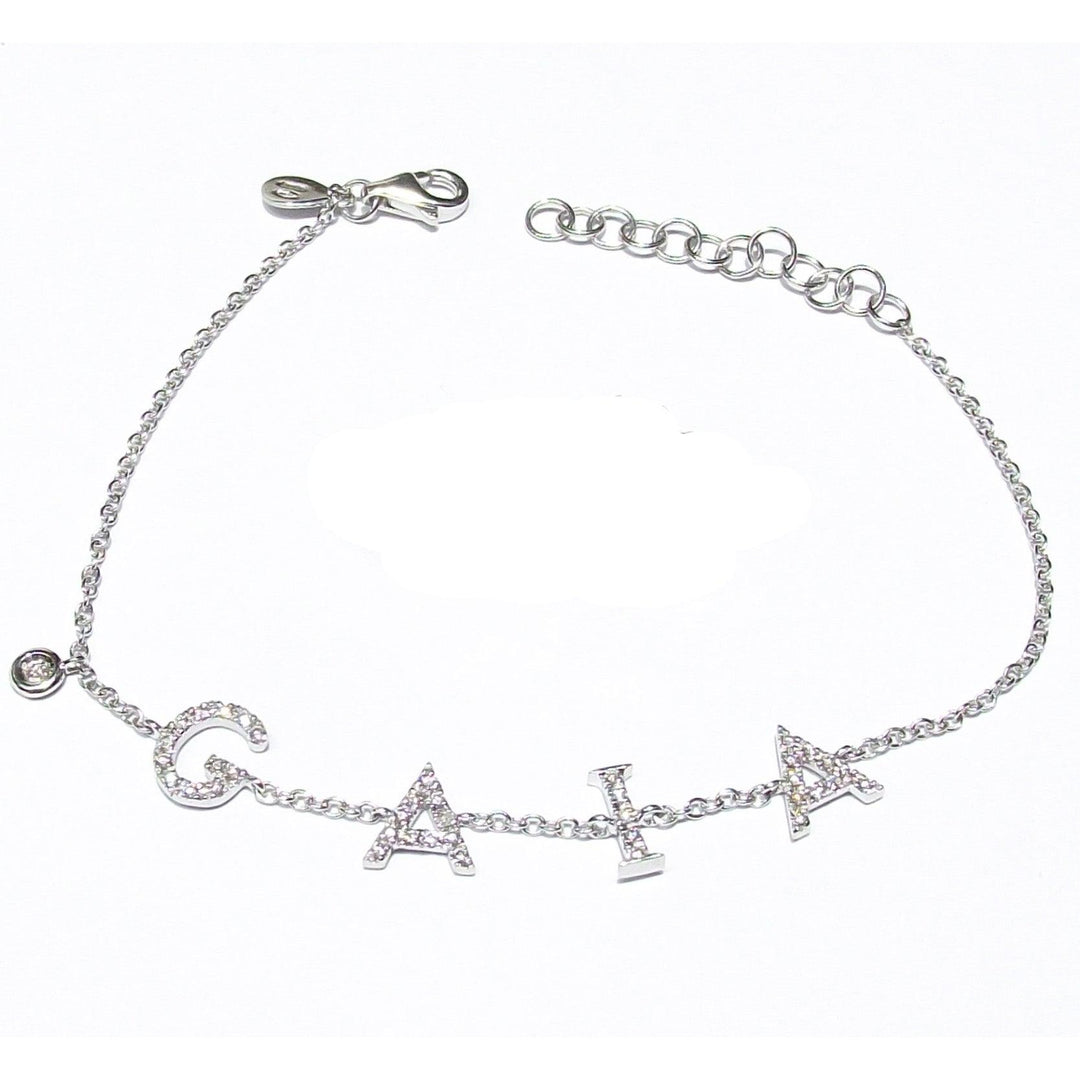 Armband der World Diamond Group mit dem Namen GAIA aus 18-karätigem Weißgold, 2,30 g, mit Diamanten von 0,17 ct, Farbe G, Reinheit VVS 0002BR – Gioielleria Capodagli