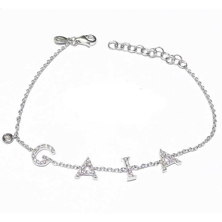 Armband der World Diamond Group mit dem Namen GAIA aus 18-karätigem Weißgold, 2,30 g, mit Diamanten von 0,17 ct, Farbe G, Reinheit VVS 0002BR – Gioielleria Capodagli