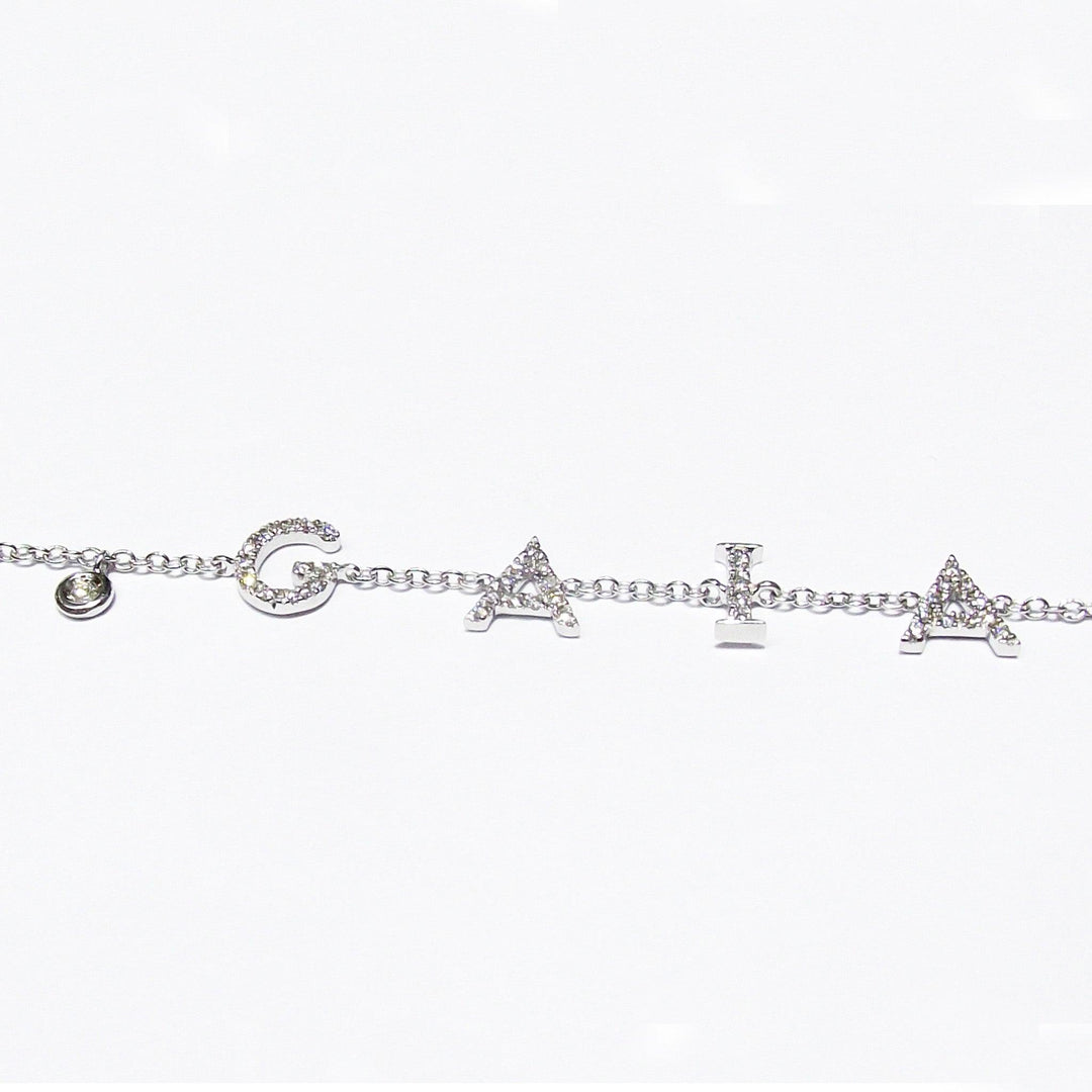 Armband der World Diamond Group mit dem Namen GAIA aus 18-karätigem Weißgold, 2,30 g, mit Diamanten von 0,17 ct, Farbe G, Reinheit VVS 0002BR – Gioielleria Capodagli