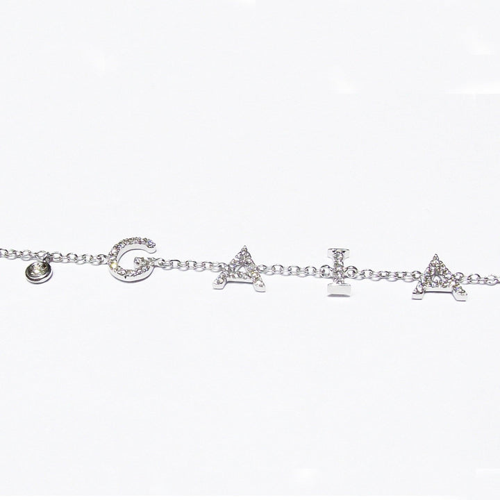 Armband der World Diamond Group mit dem Namen GAIA aus 18-karätigem Weißgold, 2,30 g, mit Diamanten von 0,17 ct, Farbe G, Reinheit VVS 0002BR – Gioielleria Capodagli